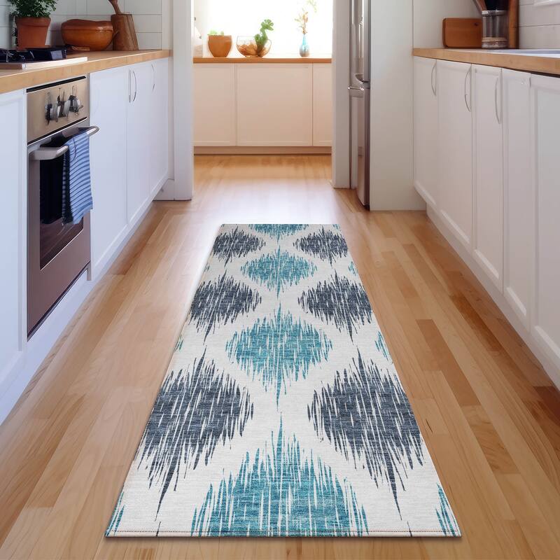 Premium Washable Super Soft Mayfield Rug - Blue - 2' 3" x 7' 6"