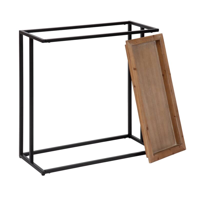 Kate and Laurel Lockridge Wood and Metal Console Table - 28x13x31