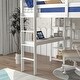 preview thumbnail 7 of 91, Modern Solid Wood Loft Bed with Built-in Desk, Safety Ladder