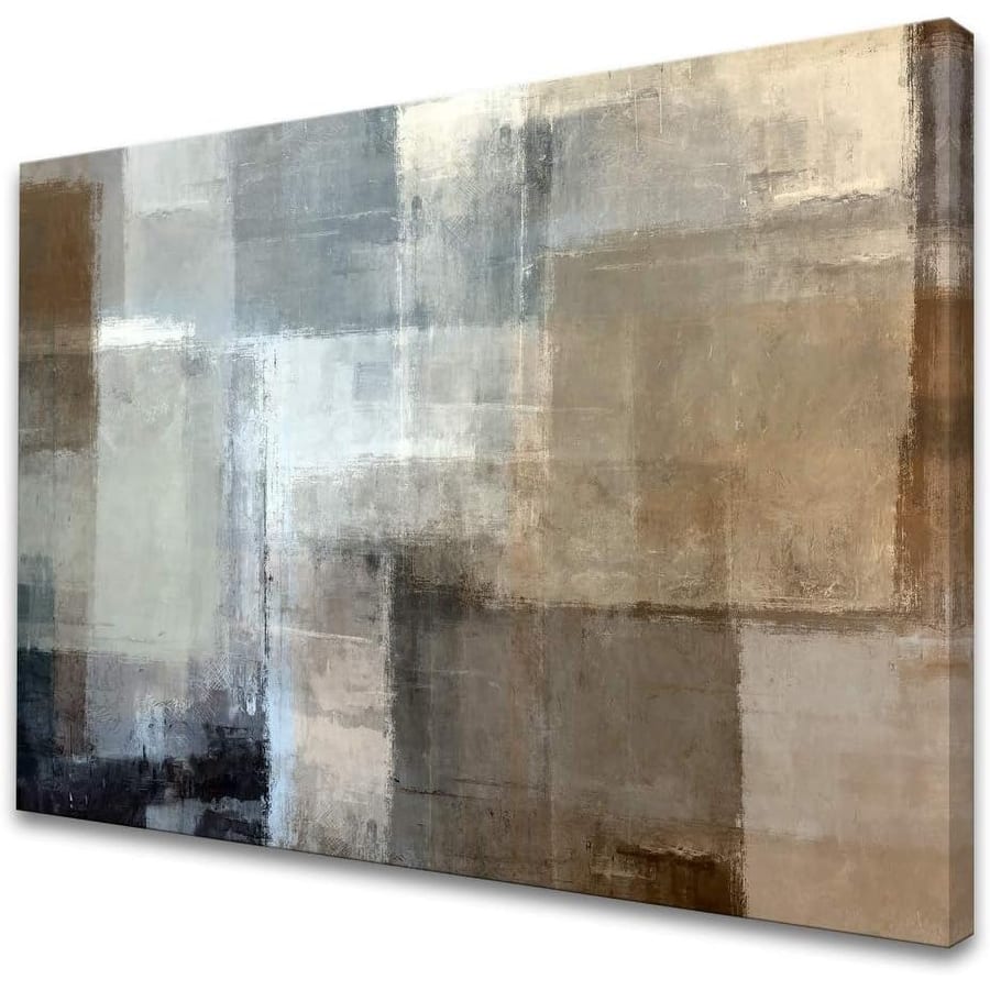 Abstract Wall Art Print Paintings Grey and Brown