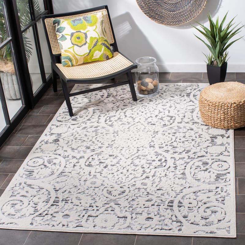 SAFAVIEH Cabana Asthildur Indoor/ Outdoor Waterproof Patio Rug