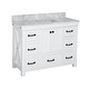 preview thumbnail 2 of 10, KitchenBathCollection Tuscany 48" Bathroom Vanity with Carrara Marble Top