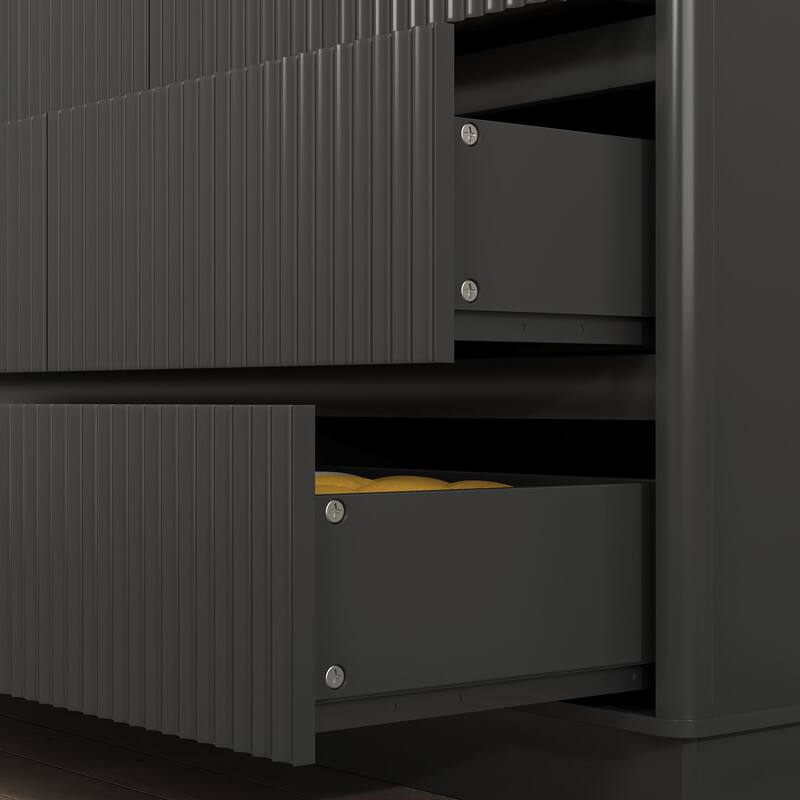 Large Floor Chest of Drawers 9 Drawer Dresser for Bedroom, Freestanding Storage Cabinet Side Table TV Stand