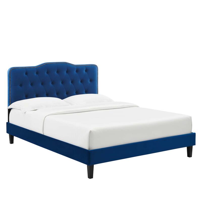 Amber Performance Velvet Twin Platform Bed