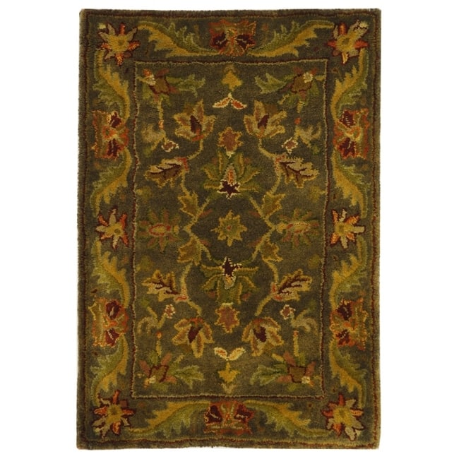SAFAVIEH Handmade Antiquity Manerva Traditional Oriental Wool Rug - 2' x 3' - Green/Gold