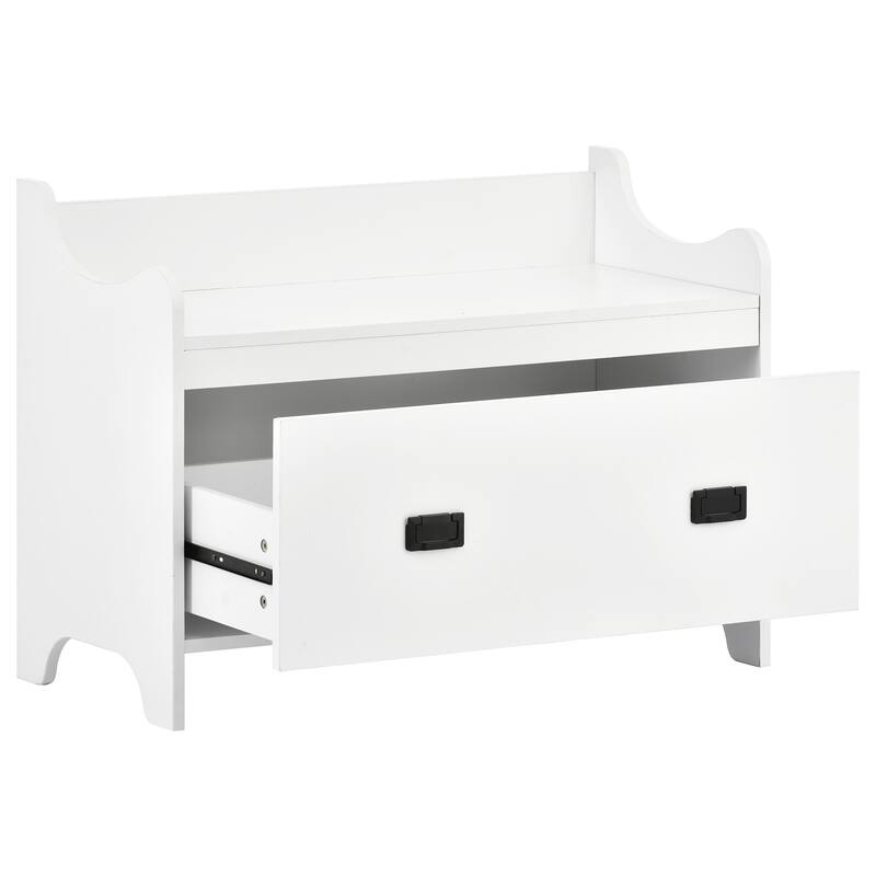 Contemporary Hall Rack with Storage - 4 in 1 Entryway Bench with 7 Hooks