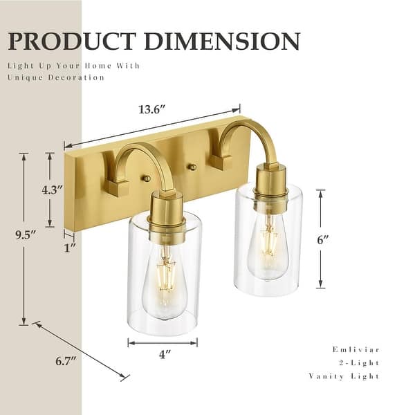 dimension image slide 23 of 26, Bathroom Vanity Light Fixtures - Farmhouse Wall Light for Bathroom