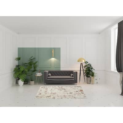 HomeRootsAbstract Modern Rectangle Area Rug - 87' X '63' X '0.32