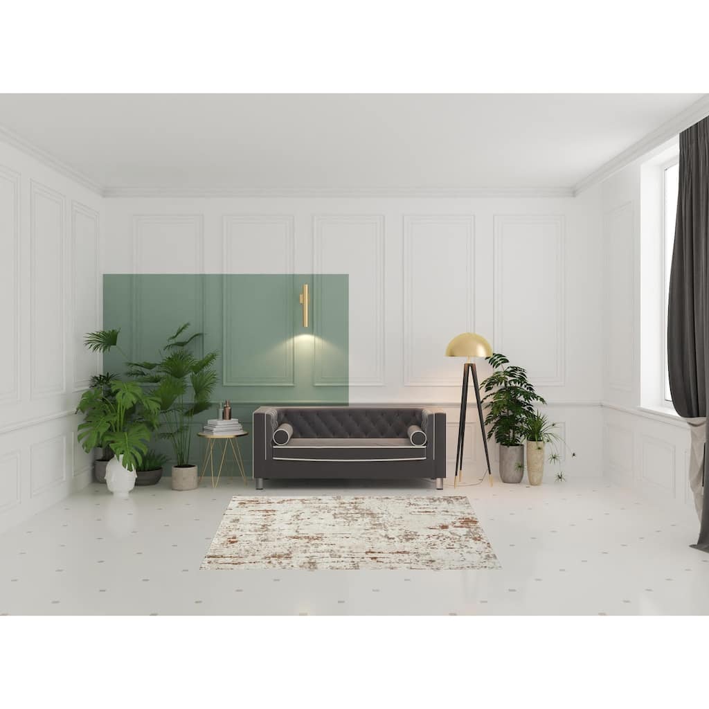 HomeRootsAbstract Modern Rectangle Area Rug - 87' X '63' X '0.32