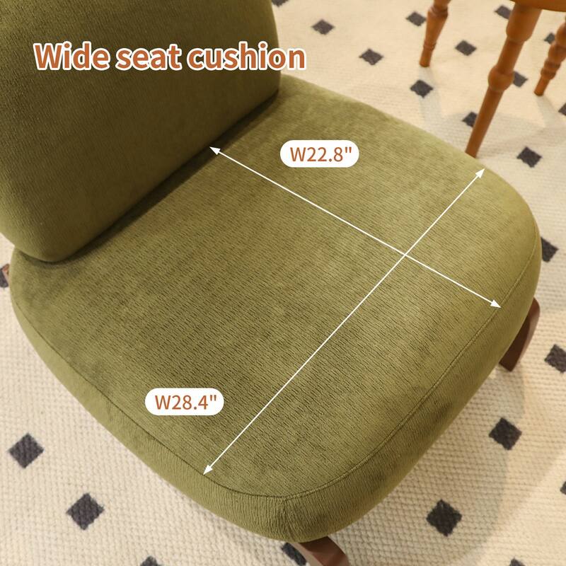 Accent Chair with Solid Wood Legs