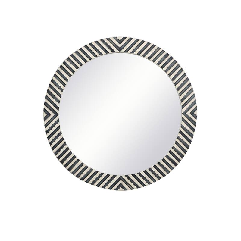 Carson Carrington Labben Round Chevron Mirror