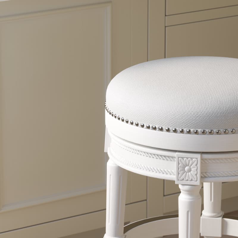 New Ridge Home Goods Chapman Counter-Height Backless Swivel Bar Stool - Counter Height