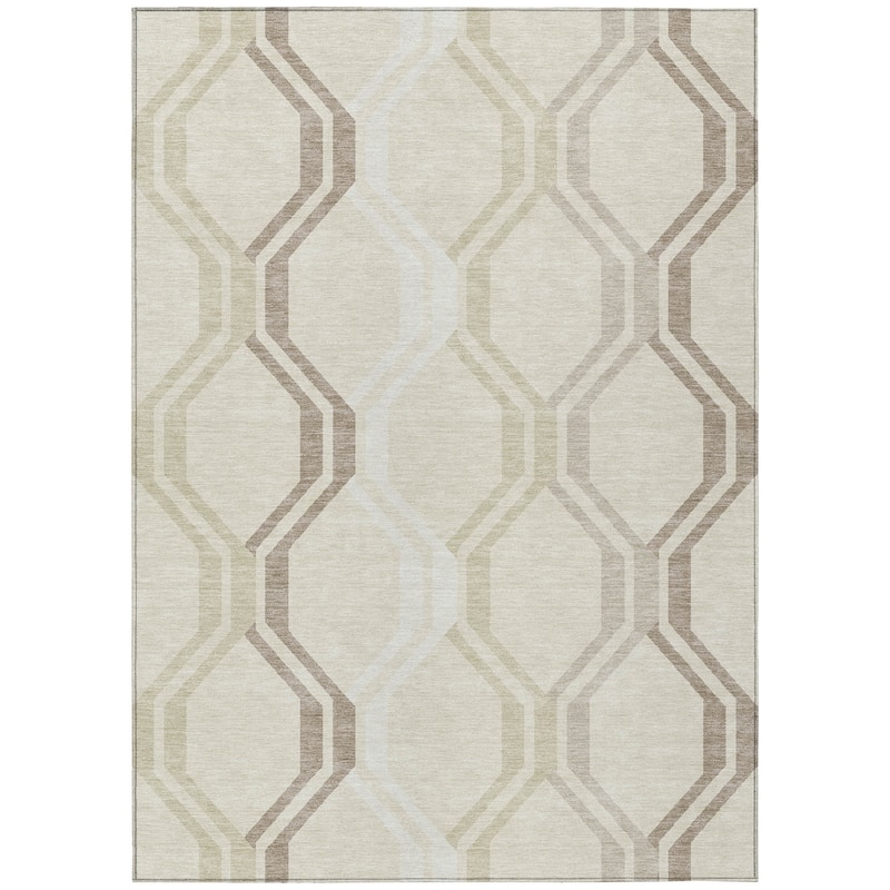 Machine Washable Indoor/ Outdoor Contemporary Dimensions Chantille Rug