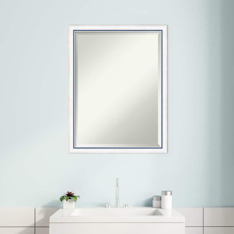 Morgan Beveled Wood Framed Bathroom Vanity Wall Mirror