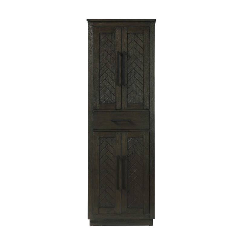 Raphael Bath Storage Cabinet (16-28 In.) - Chocolate Oak - 24"