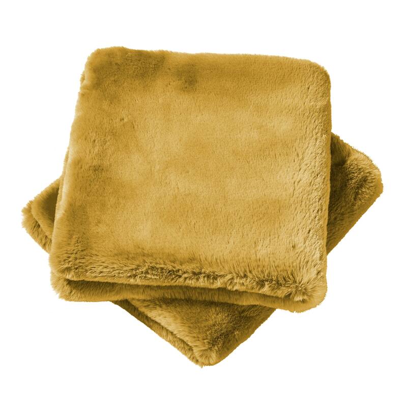 Serenta Heavy Fauxfur Pillow Shell 2 PC Set, NO INSERT