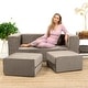 preview thumbnail 105 of 114, Jaxx Zipline Convertible Queen-size Sleeper Loveseat and Ottoman Set