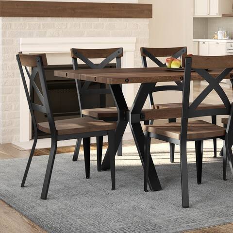 Amisco Jasper Dining Chair with Distressed Wood Seat