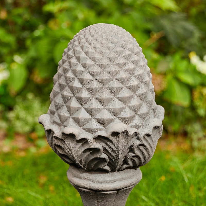 Glitzhome MGO Sand/Bronze Finish Blessings Artichoke Garden Statues Coastal Sculpture Quality-upgraded
