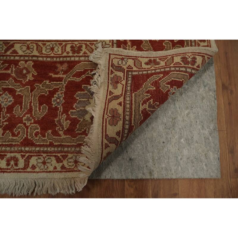Hand Knotted Oriental 100% Wool Carpet Traditional All-Over Navy Blue & Blues Peshawar Area Rug - 9' 11'' X 8' 1''