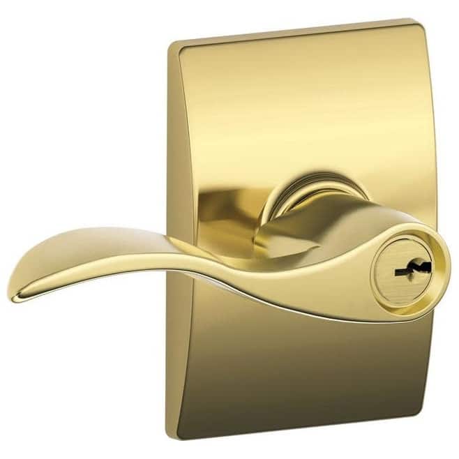 Schlage Accent Single Cylinder Keyed Entry Door Lever Set with