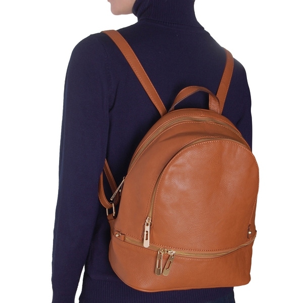 vegan leather small backpack