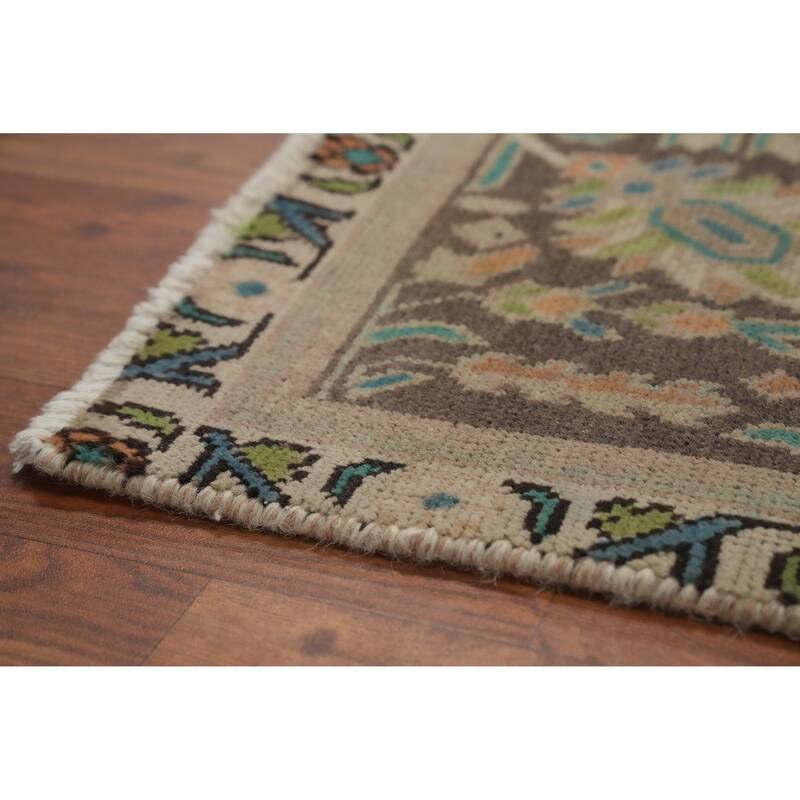 Hand Knotted Oriental 100% Wool Carpet Traditional Medallion Green Tabriz Area Rug - 9' 2'' X 6' 5''