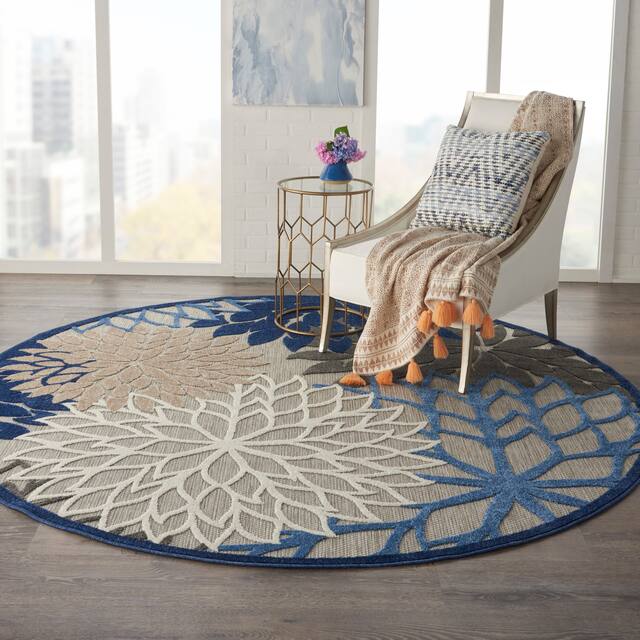 Nourison Aloha Floral Modern Indoor/Outdoor Area Rug