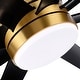 preview thumbnail 39 of 44, 65 Inch Black/White/Gold LED Ceiling Fan with Light Remote(8-Blade)