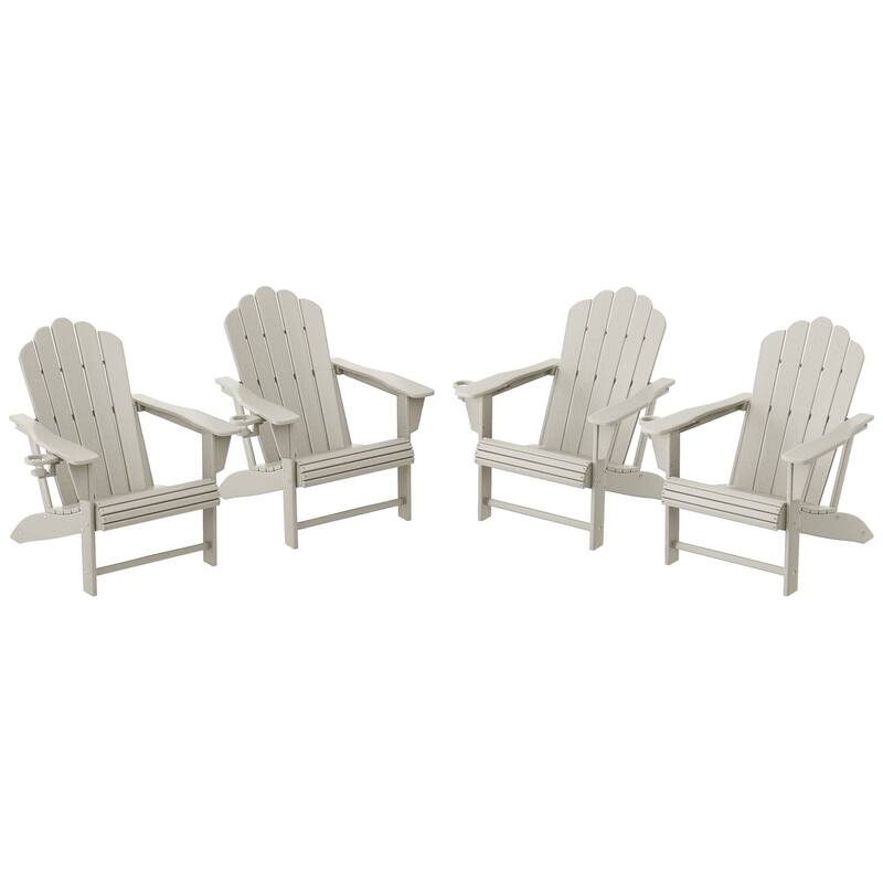 Aderson Outdoor Poly Adirondack Chair (Set of 4) - Sand