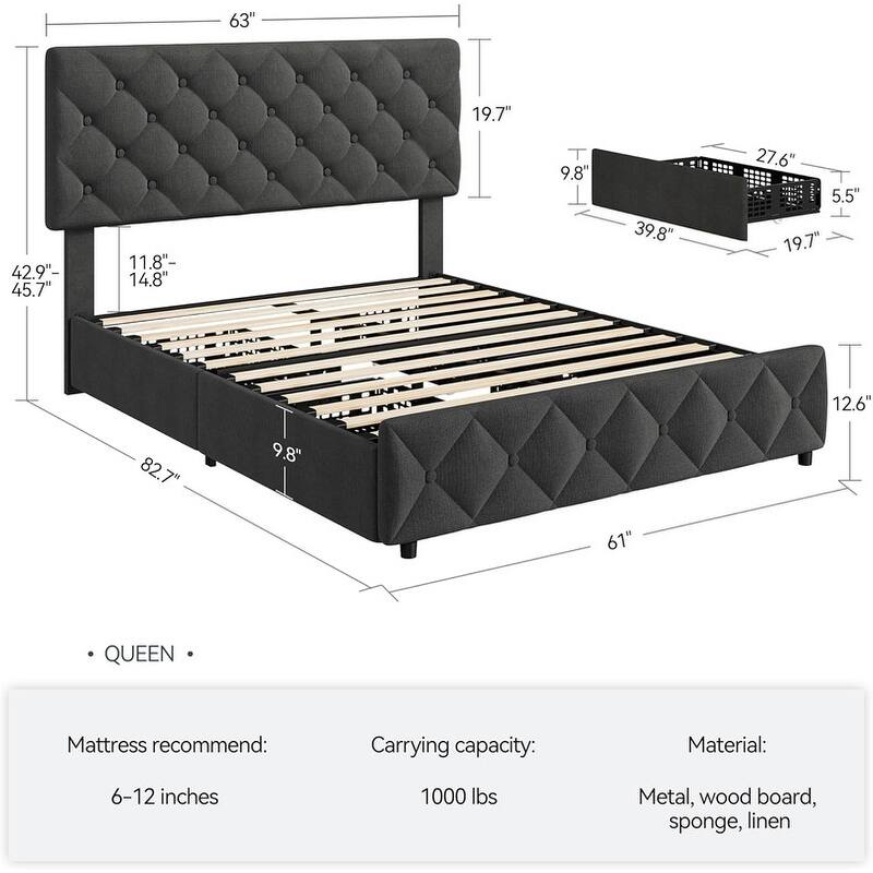 Diamond-shaped plastic drawer with soft-covered bed
