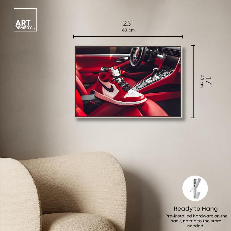 Sneaker Car Red Canvas by Art Remedy
