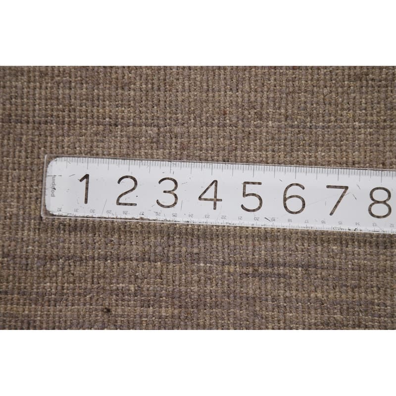 Gray Blue Modern Gabbeh Oriental Runner Rug Handmade Wool Carpet - 3'0"x 11'3"
