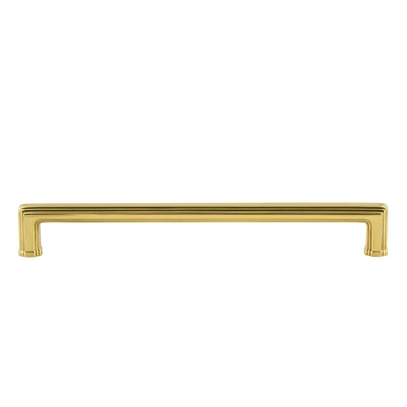 Grandeur CARR-BRASS-PULL-8 Carre 8" Center to Center Solid Metal - Polished Brass