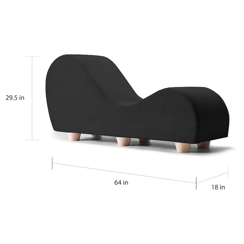 Avana Yoga Chaise Lounge w/ Maple Wood Feet