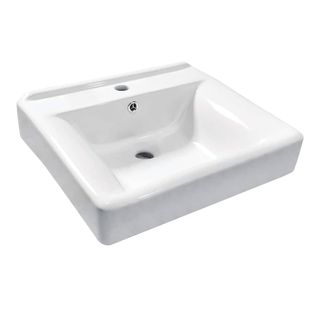 Kingston Brass EV2018W1 Concord 20" Rectangular Ceramic Wall Mounted