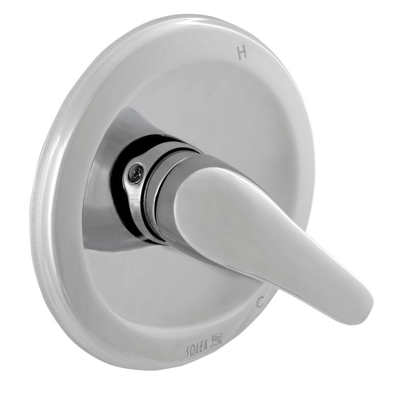 SAFAVIEH Solea Allene Round Bathtub And Shower Faucet Set with Single Lever Handle - Chrome - 6Wx9Dx13H
