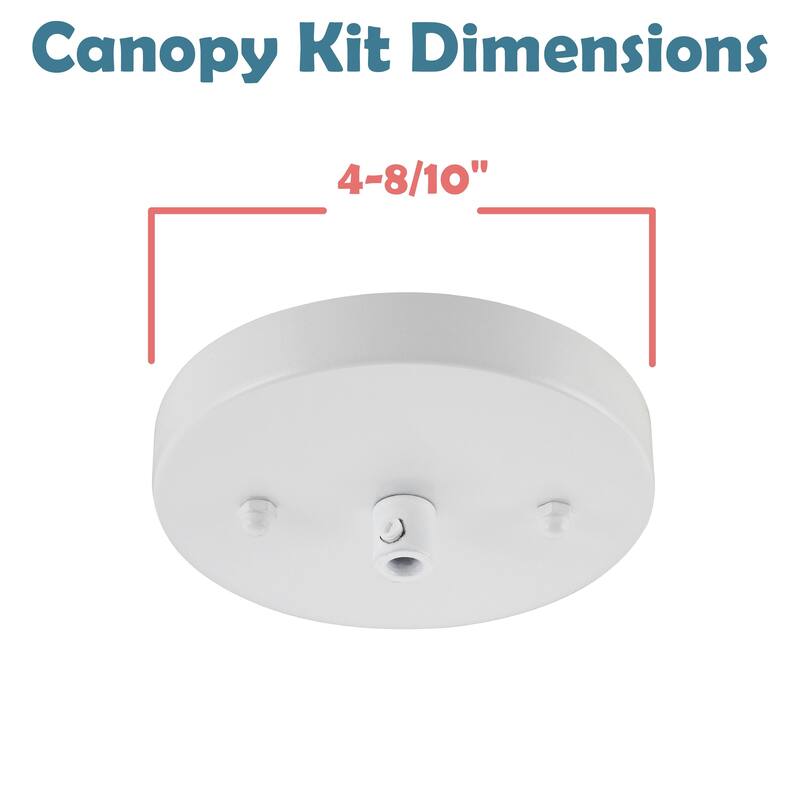 Aspen Creative Canopy Kit Chandelier & Light Fixture Accessories, Matte White - Matte White