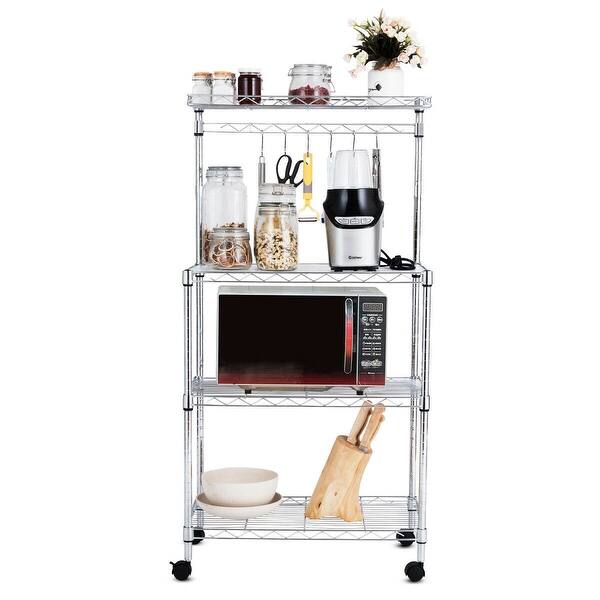 Shop Costway 3 Tier Kitchen Baker S Rack Microwave Oven Stand