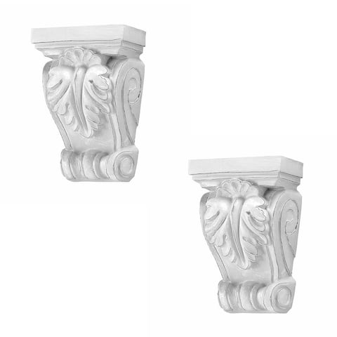 Vintage White Urethane Wall Fireplace Corbel Pack of 2 Renovators Supply