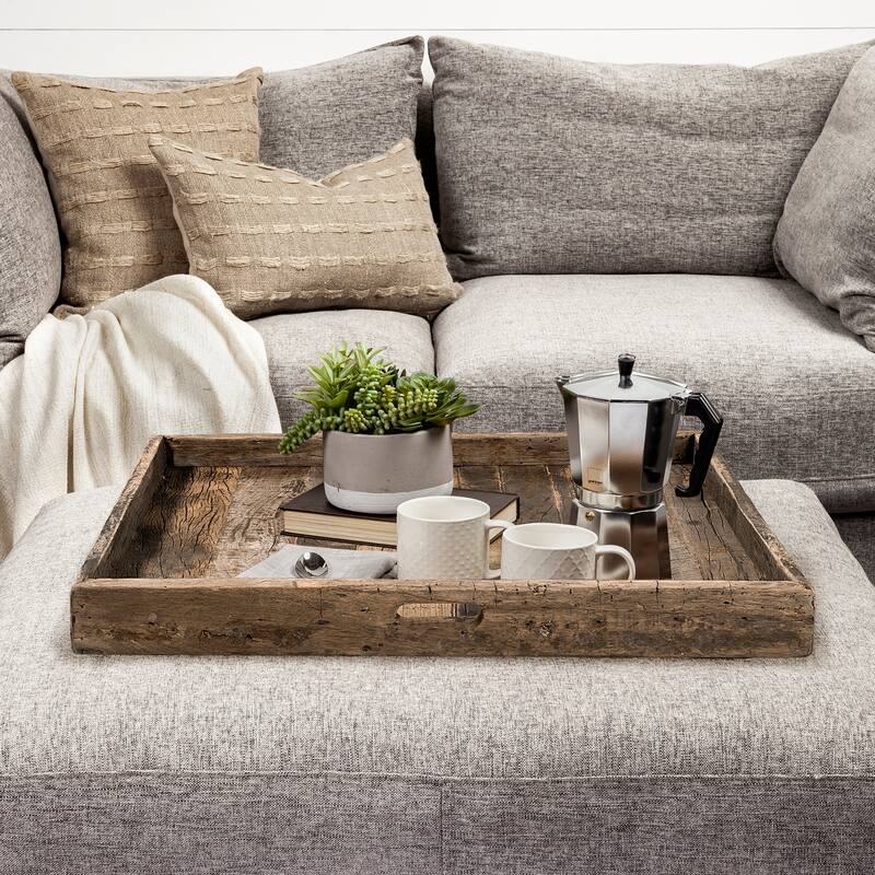 Carson Brown Reclaimed Wood Tray (Small)