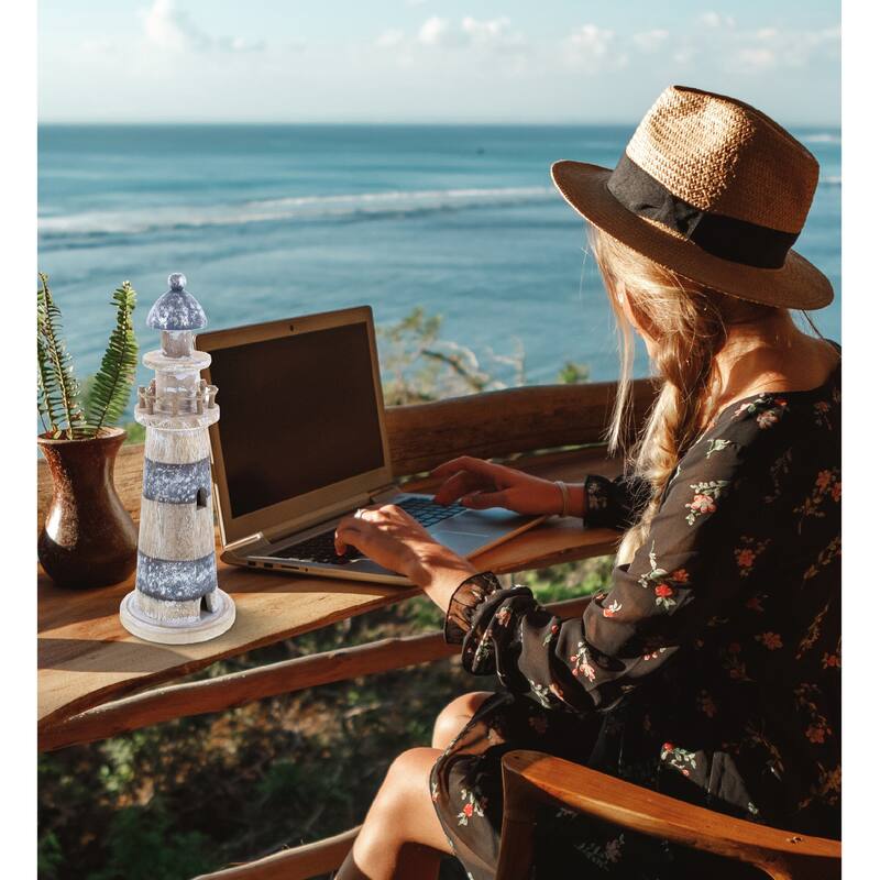 CoTa Global Silver Sea Lighthouse - Large, 11.8 Inch, Color May Vary - 11.8 inches