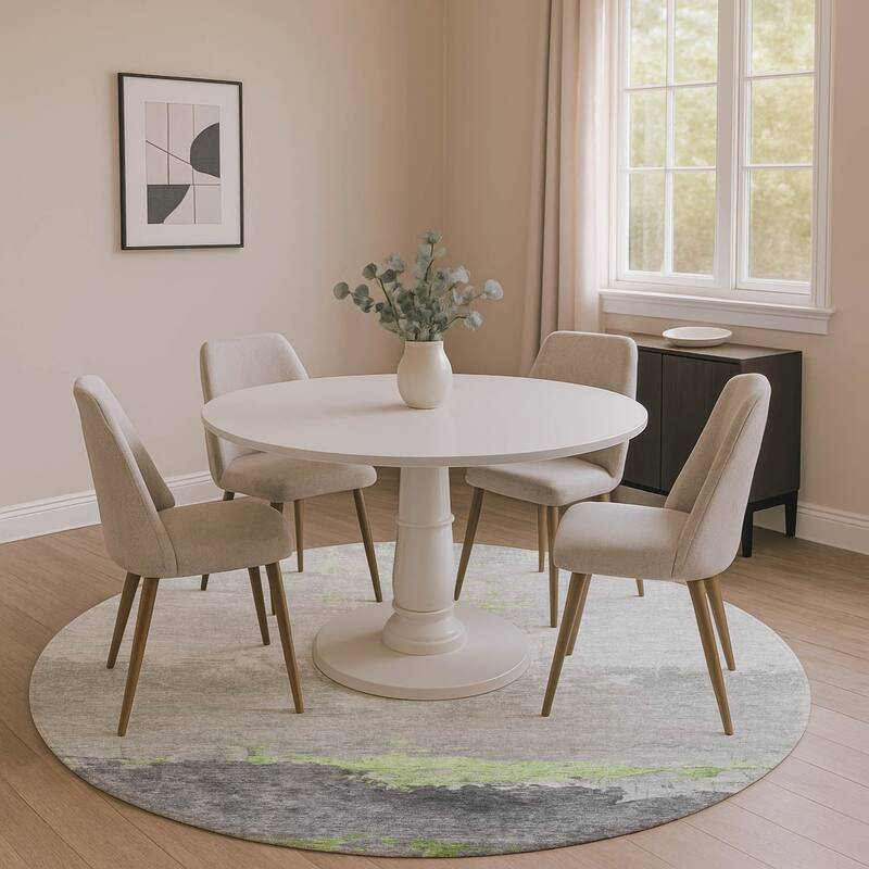 Premium Washable Super Soft Contemporary Ombre Mayfield Rug - Aloe - 8' x 8'