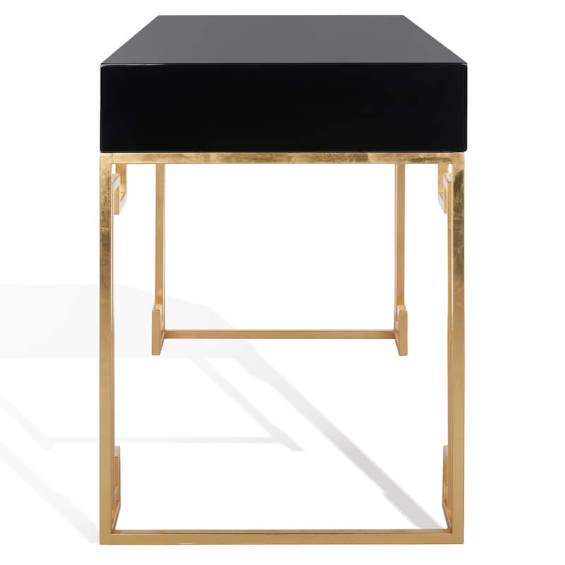 SAFAVIEH Couture Aiman Lacquer White/ Gold Writing Desk