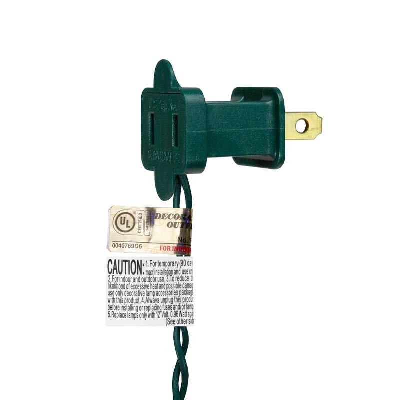 50 Count Green Mini Christmas Light Set - Green Wire