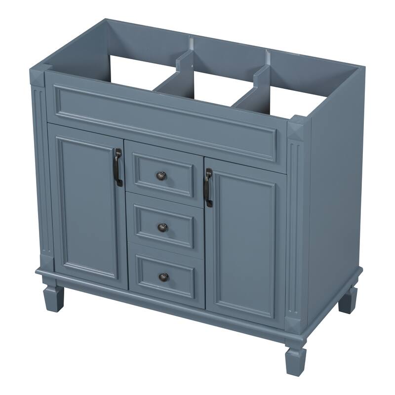 GDFStudio - Arborton Modern Freestanding Bathroom Vanity with 2 Storage Drawers and Soft-Closing Doors (Cabinet only) - 36.3'W