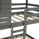 preview thumbnail 9 of 7, Gray Playhouse Inspired Twin-Over-Twin Bunk Bed with Roof