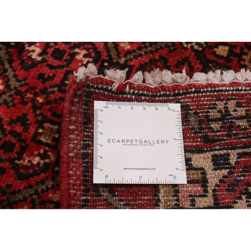 ECARPETGALLERY Hand-knotted Andelz Red Wool Rug - 3'8 x 10'3