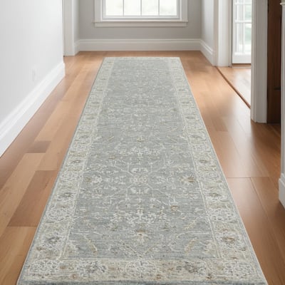 Power Loomed Floral Traditional Area Rug - 122' X '27' X '0.5