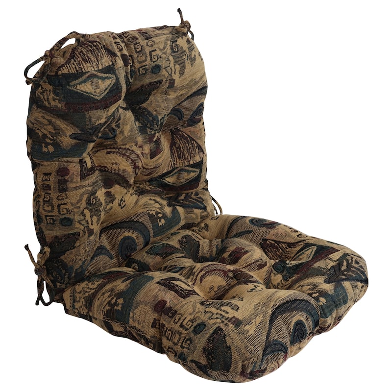48-inch by 24-inch Jacquard Chenille Swivel Rocker Cushion - 24 x 48 - Antiquity